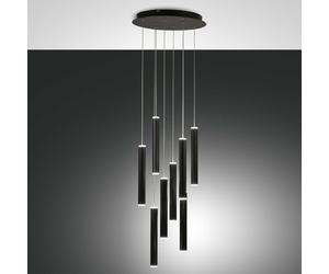 Fabas Luce Lampada a sospensione a LED rotonda 8 diffusori dalle linee moderne e