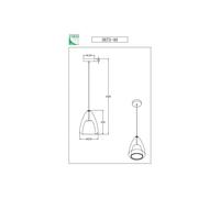 FABAS LUCE Britton lampada a sospensione E27 1 x 40 W Ø22 cm, 3673-40-126, Britton [Lampade per Interni > Lampade a Sospensione]