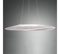 Fabas Luce Lampada a sospensione LED Vela, bianca, Oval, 78 cm x 55 cm Fabas Luce