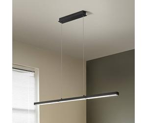 Fabas Luce Lampada a sospensione Ling LED, nera, uplight e downlight, dimmerabile Fabas Luce