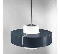 Fabas Luce Lampada a sospensione Loto, nero, Ø 45 cm, metallo, vetro, E27 Fabas Luce