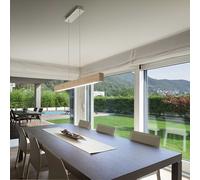 Fabas Luce Lampada a sospensione moderna a LED con struttura in legno e metallo [EEK: E]