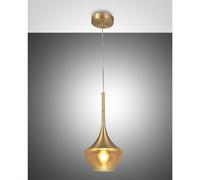 Fabas Luce Lampada a sospensione moderna in metallo con diffusore in vetro soffi