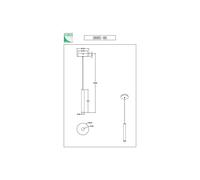 Fabas Luce Lampada a sospensione LED Prado cilindro dimmerabile 6,5 W 3000K 720 lm Nero 1 luce