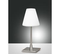 Fabas Luce Lampada da comodino con struttura in metallo paralume in vetro in sti