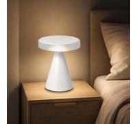 Fabas Luce Lampada da comodino LED moderna dimmerabile in metallo Neutra Bianco