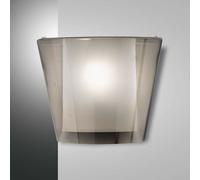 Fabas Luce Lampada da parete con diffusore in vetro dalle linee moderne Viki Gri