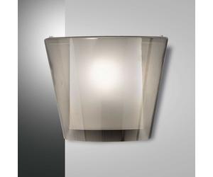 Fabas Luce Lampada da parete con diffusore in vetro dalle linee moderne Viki Gri