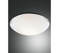 Fabas Luce Lampada da soffitto in metallo grande diffusore in vetro a risparmio