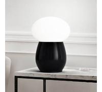 Fabas Luce Lampada da tavolo Freddy, nera, altezza 30 cm, vetro soffiato, E27 Fabas Luce