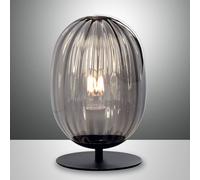 Fabas Luce Lampada da tavolo Infinity con vetro bombato Fabas Luce