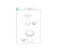 Fabas Luce Lampada da tavolo LED Neutra, altezza 20 cm, nichel, touch dimmer Fabas Luce