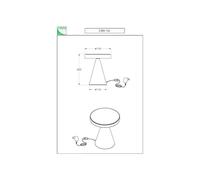 Fabas Luce Lampada da tavolo LED Neutra, altezza 20 cm, oro opaco, touch dimmer Fabas Luce