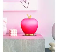 Fabas Luce Lampada da tavolo LED Wendy, rosso/oro, a forma di mela, in vetro, Fabas Luce