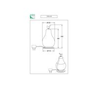 Fabas Luce Lampada da tavolo LED Wilma, cromo/bianco, a forma di lampadina, Fabas Luce