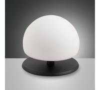 Fabas Luce Lampada da tavolo Morgana, nero/bianco, touch dimmer, 3.000 K Fabas Luce