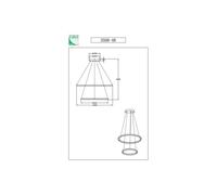 Fabas Luce Lampada LED a sospensione Giotto, Ø 80 cm, a 2 luci, nero Fabas Luce