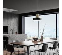 Fabas Luce Lampada LED a sospensione Lunar, nero/oro, vetro, CCT, dimmerabile Fabas Luce