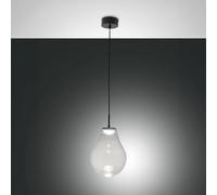 Fabas Luce Lampada LED a sospensione Noa, trasparente, vetro, Ø 25 cm, CCT, dimmerabile Fabas Luce