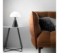 Fabas Luce Lampada LED da tavolo Blip, nero/bianco, vetro, CCT, dimmer touch Fabas Luce