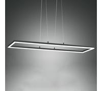 Fabas Luce Lampada sospensione LED Bard, 92x32 cm, antracite Fabas Luce