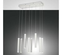 Fabas Luce Lampadario moderno a LED con 8 diffusori tubolari con doppia emission
