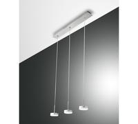 Fabas Luce Lampadario moderno in metallo con 3 diffusori a LED lineari Dunk Bian