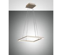 Fabas Luce Lampadario moderno in metallo con diffusore a LED quadrato Bard Oro 3