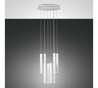 Fabas Luce Lampadario rotondo moderno con 8 diffusori a LED conici a doppia emis