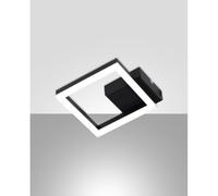 Fabas Luce Applique a LED Bard, nero, 17 x 17 cm, metallo, dimmerabile Fabas Luce