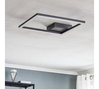 Fabas Luce Plafoniera LED Bard, 42 x 42 cm, antracite Fabas Luce