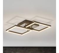 Fabas Luce Plafoniera LED Bard 45x45 cm a 2 luci, antracite Fabas Luce