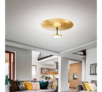 YUKO PLAFONIERA FOGLIA ORO/NERO A LED 3000K - 40W - 3200 lm DIMMERABILE