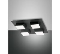 Fabas Luce Plafoniera moderna da soffitto con 4 luci a LED con struttura in meta [EEK: E]
