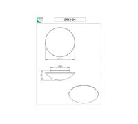 FABAS LUCE 2433-64-102 PLAFONIERA PANDORA E27 E27 2X75W H: 150 Ø: 460 mm. [EEK: A+++]