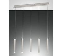 Fabas Luce Prado Plafoniera a LED a barra dritta in vetro bianco