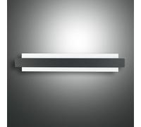 Fabas Luce Applique LED Regolo con fronte metallico nero Fabas Luce