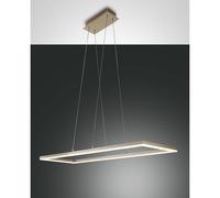 Fabas Luce Sospensione rettangolare a LED dal design moderno con struttura in me
