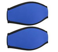 Fabater 2 Pezzi di Copertura per Cinghia da Immersione per Specchio, Protezione per Capelli per Snorkeling Subacqueo, Fascia per Maschera da Snorkeling Antiscivolo in Neoprene - Installazione (BLUE)