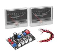 Fabater 2 Pezzi VU Meter Livello Indicatore Kit con Scheda Driver | Controllo luminosità retroilluminazione, regolazione oscillazione puntatore, progetto fai da te, configurazione home