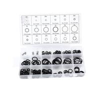 Fabater 225 Pezzi Guarnizioni O Ring in Gomma, 18 Misure, Neri, Rondelle e | Kit guarnizioni per rondelle in nitrile, resistenti alle perdite, scatola di plastica, riparazione rubinetti idraulici,