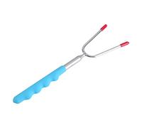 Fabater 5 Pezzi Telescopici per Barbecue, Hot Dog, Bastoncini per Arrostire, Forchette da Campeggio in Acciaio Inossidabile con Manico Antiscivolo, Facili da Pulire e Trasportare, 33,46