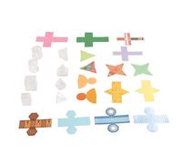 Fabater 8 Pezzi di Solidi Geometrici Trasparenti con Biglietti Pieghevoli, Forme 3D Trasparenti con Coperchi Rimovibili per la Misurazione del Volume, Materiale Scolastico STEM Educativo per
