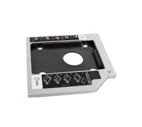 Fabater Alloggiamento per HDD/SSD da 9,5 Mm, Adattatore per Baia Ottica in | Custodia per vano disco rigido, supporto da 2,5 pollici, doppio avvio, smorzamento del rumore, adatto allo slot DVD-ROM