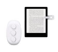 Fabater Anello Girapagina con Telecomando, Girapagina Clicker per EReader, Telecomandi per Videocamera per Leggere Romanzi, Registrazione Video con Fotocamera, Selfie con Otturatore (WHITE)