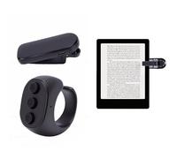 Fabater Anello Girapagina con Telecomando, Girapagina Clicker per EReader, Telecomandi per Videocamera per Leggere Romanzi, Registrazione Video con Fotocamera, Selfie con Otturatore (BLACK)
