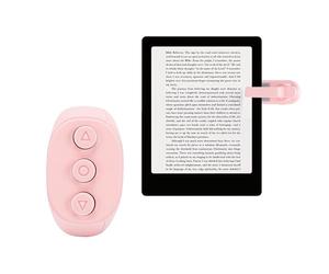 Fabater Anello Girapagina con Telecomando, Girapagina Clicker per EReader, Telecomandi per Videocamera per Leggere Romanzi, Registrazione Video con Fotocamera, Selfie con Otturatore (PINK)