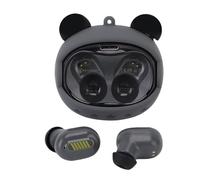 Fabater Auricolari Bluetooth Auricolari Stereo Leggeri con Riduzione del Rumore con Custodia per il del Volto per Uso Casual e di Gioco 2 unità (BLACK)
