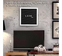 Fabater Bacheca in Plastica per Messaggi, 25 Cm, Lettere Intercambiabili, Numeri, Cartello, Decorazione per la Stanza Montata a Parete, Bianco, Decorazione Domestica Fai da Te, Lavagna Decorativa