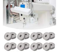 Fabater Bobine in Metallo da 100 Pezzi per Macchina da Cucire, Bobine in Alluminio Piatte e Inclinate Compatibili con Macchine da Ricamo, Accessori Durevoli per Macchine da Cucire (alluminio 2)